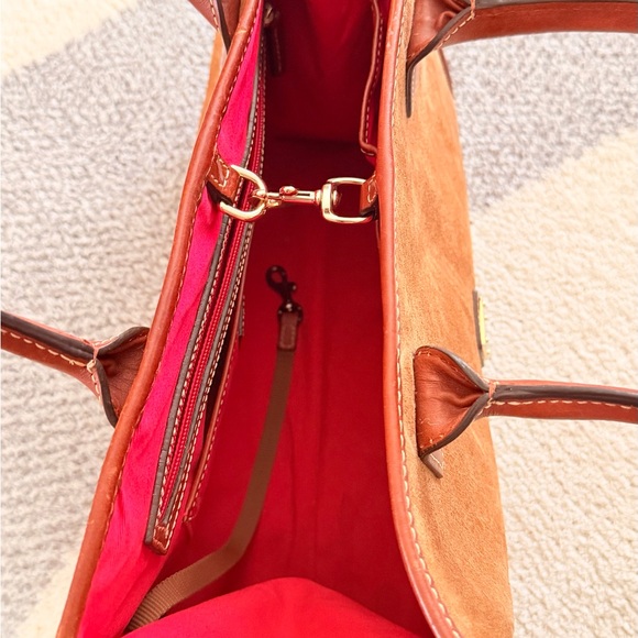 Dooney & Bourke Tan Suede Tote - Picture 7 of 10